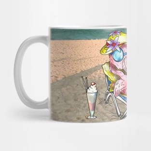 happy pink flamingo Mug